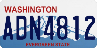 WA license plate ADN4812