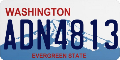 WA license plate ADN4813