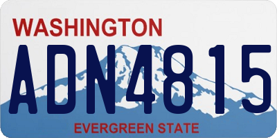 WA license plate ADN4815