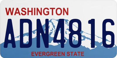 WA license plate ADN4816