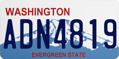 WA license plate ADN4819