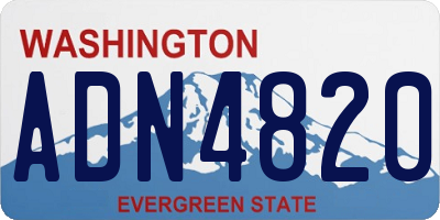 WA license plate ADN4820