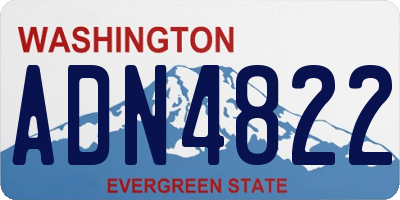 WA license plate ADN4822