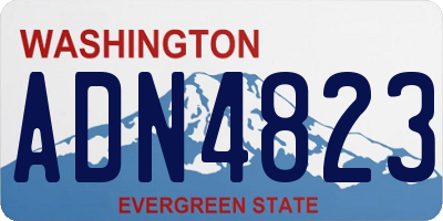 WA license plate ADN4823
