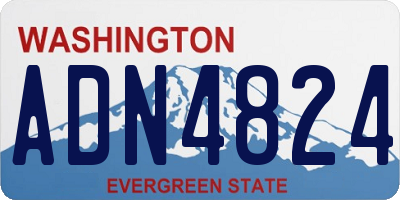WA license plate ADN4824
