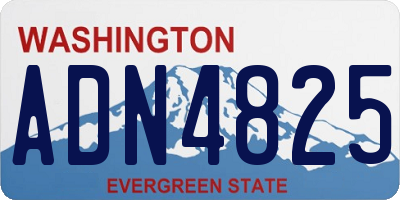 WA license plate ADN4825