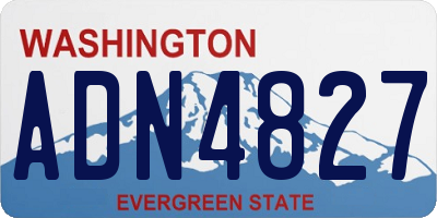 WA license plate ADN4827