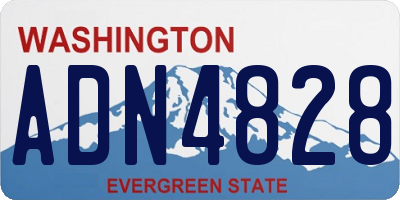 WA license plate ADN4828