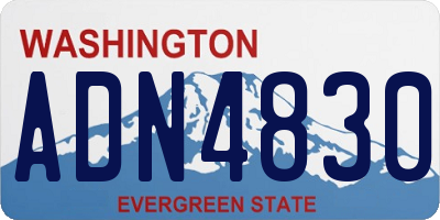 WA license plate ADN4830
