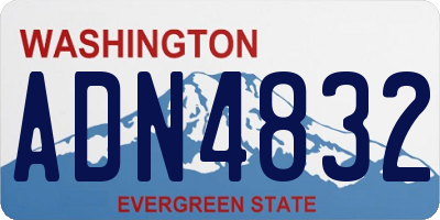 WA license plate ADN4832