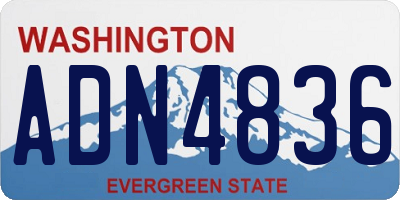 WA license plate ADN4836