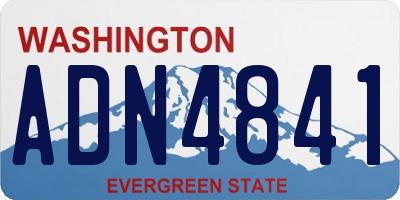 WA license plate ADN4841