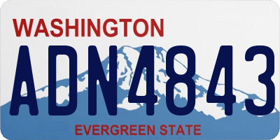 WA license plate ADN4843