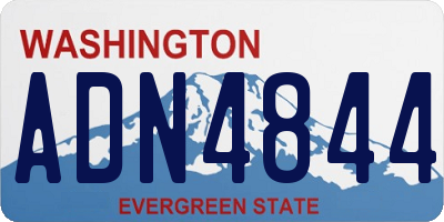 WA license plate ADN4844