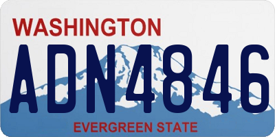 WA license plate ADN4846