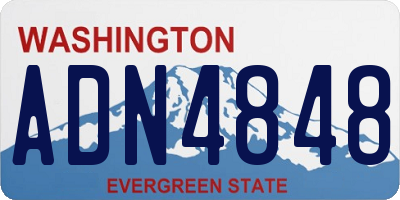 WA license plate ADN4848