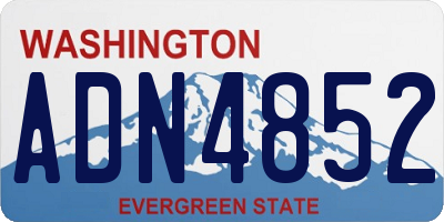 WA license plate ADN4852