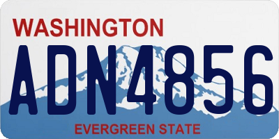 WA license plate ADN4856
