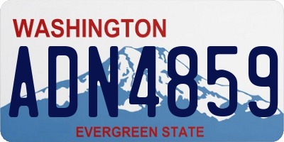 WA license plate ADN4859