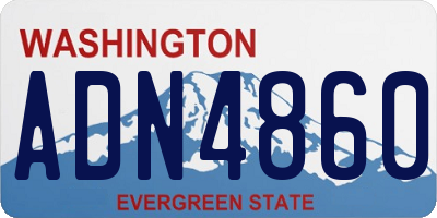 WA license plate ADN4860