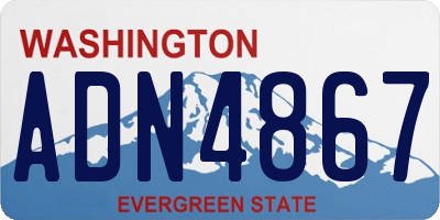 WA license plate ADN4867