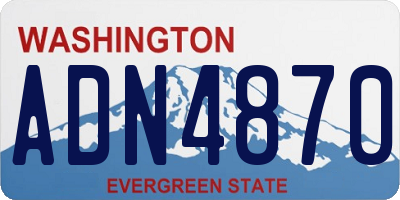 WA license plate ADN4870