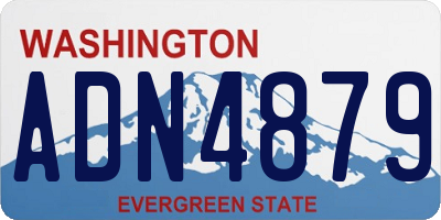 WA license plate ADN4879