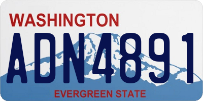 WA license plate ADN4891