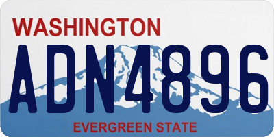 WA license plate ADN4896