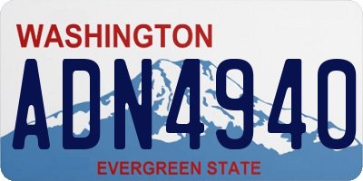 WA license plate ADN4940