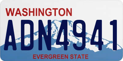 WA license plate ADN4941