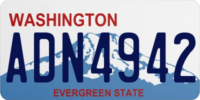 WA license plate ADN4942
