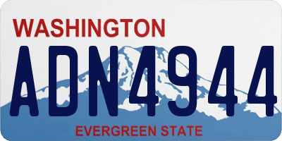 WA license plate ADN4944