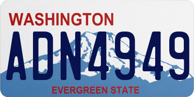 WA license plate ADN4949