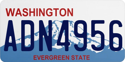 WA license plate ADN4956
