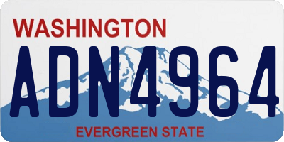 WA license plate ADN4964