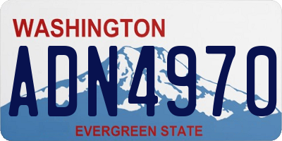 WA license plate ADN4970