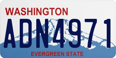 WA license plate ADN4971