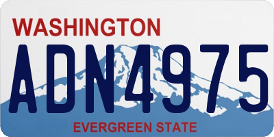 WA license plate ADN4975