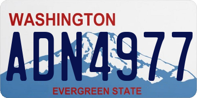 WA license plate ADN4977