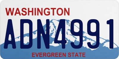 WA license plate ADN4991
