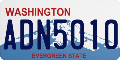 WA license plate ADN5010
