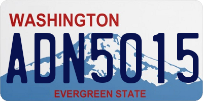 WA license plate ADN5015