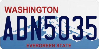 WA license plate ADN5035
