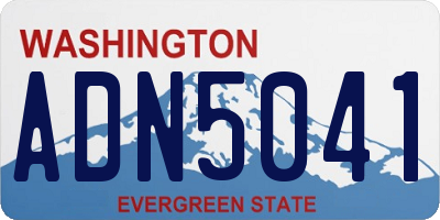 WA license plate ADN5041