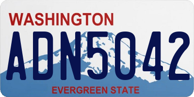 WA license plate ADN5042