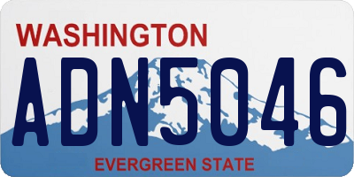 WA license plate ADN5046