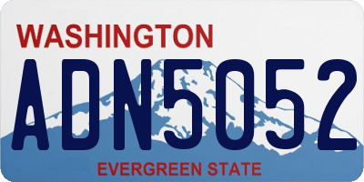 WA license plate ADN5052