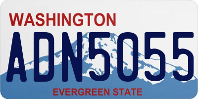 WA license plate ADN5055