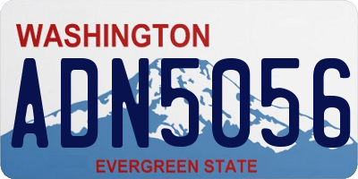 WA license plate ADN5056